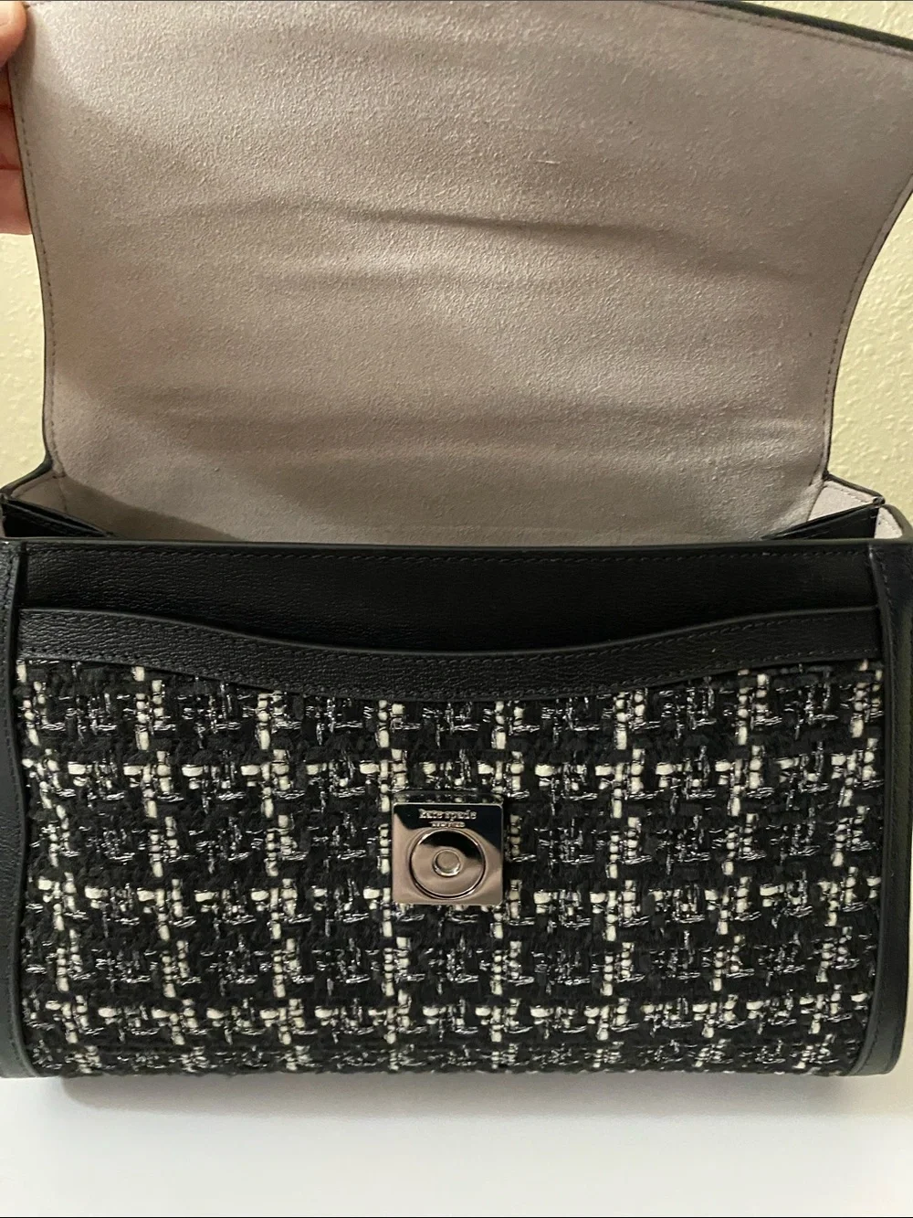 Kate Spade Katy Tweed Medium Top Handle Satchel NWT